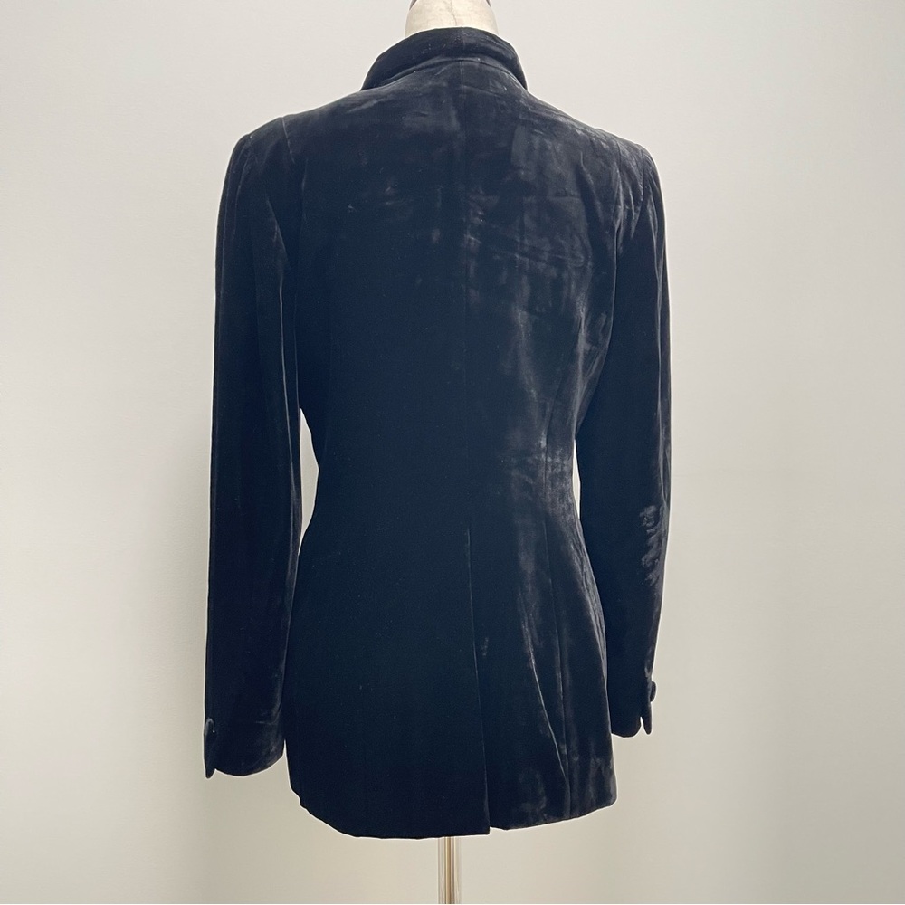 Rena Lange Velvet Black Blazer Size FR 34 US 4 - Picture 8 of 13